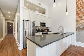 Cook a gourmet meal in your fully-equipped kitchen
