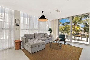 Relax and unwind in this stylish living room, designed for comfort and enjoyment