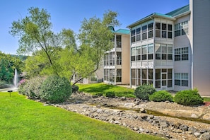 Enjoy beautiful views from the screened porch.