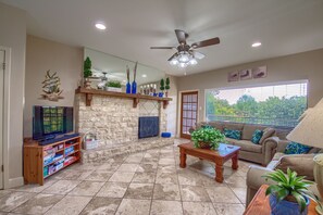 Spacious and cozy living room.