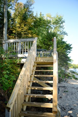 Stairs to miles of beach!