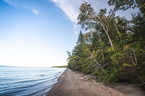 Miles of beach to walk right outside the door!