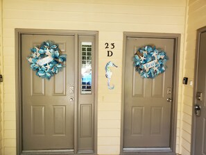 The front door to the right is your entrance to the 2nd floor 2 BR unit!