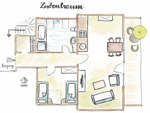 Hochwertig renovierte und in modernem Stil eingerichtete Fewo Zirbentraum