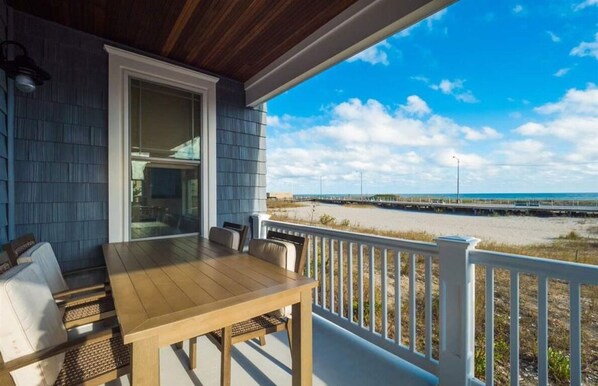 Balcony with an ocean front view
