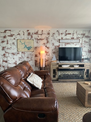 Cozy living room with fireplace