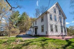 full exterior view of home from lake side