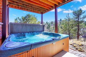 Private hot tub.