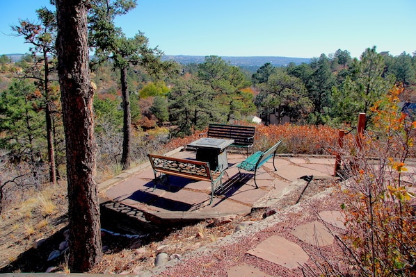 Fire pit with great views.