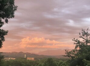 sunset view from the deck