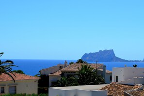 Calpe Ifach Rock viewed from the roof terrace Solarium