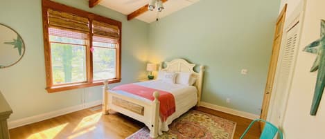Cozy bedroom with adjustable frame queen-size bed