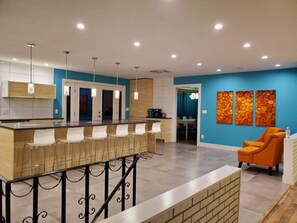 Huge kitchen with 12'  island plus sitting area