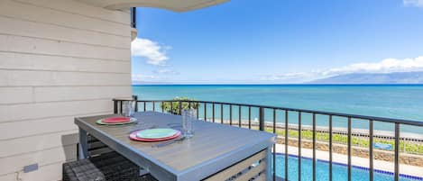 Private lanai with pool and ocean views!