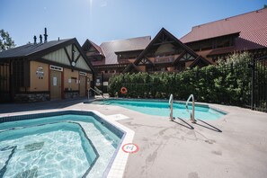 Complex Heated Pool and Hot Tub - the perfect spot to relax after your day's adventure.
