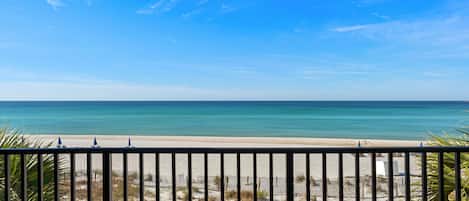 Amazing Beach View from the Balcony!  You just can't get much better than this!