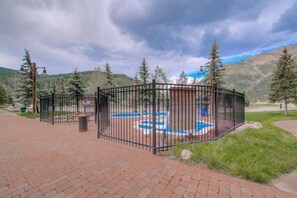 Pool and hot tub right outside of condo