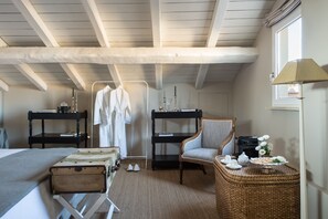 Another angle of the well-stocked bedroom