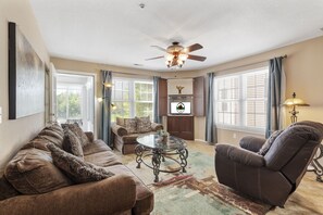 Living Room - Cable TV/DVD, Sofa Bed, Sunroom Access