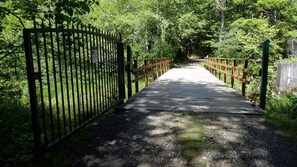 The bridge to Lake Nahzwatel Cabin