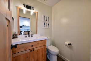 Main level half bathroom
