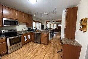 Spacious kitchen for preparing a hearty meal!