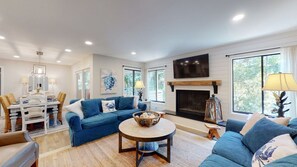Contemporary Living Room with HDTV