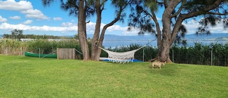 fully fenced back yard