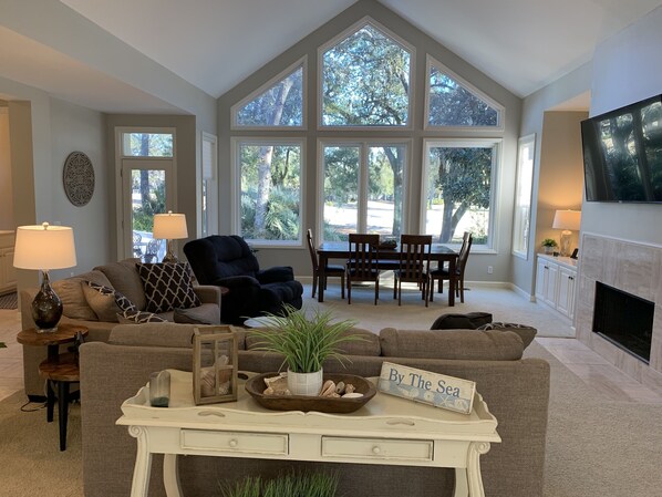 Family Room with view of golf course