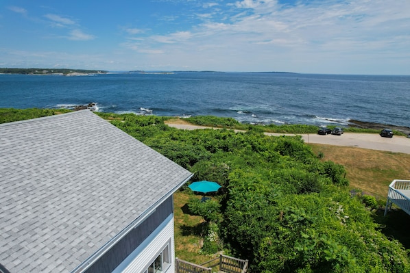 The gorgeous view looking over the roof of Ocean House!