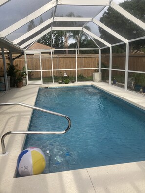 Heated salt water pool