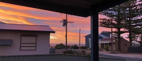 View from the front decking