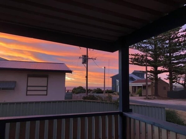 View from the front decking