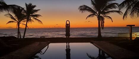 Yoga poolside sunrise (taken by a guest)