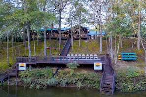 The largest deck on Mt Fork with two access points for swimming and kayaking.