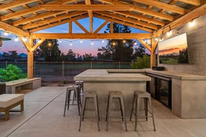 Gather under the cabana and enjoy each others company
