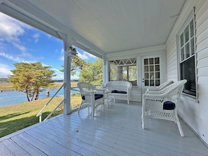 Unwind while enjoying the fresh air and water views.