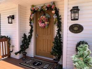 Main Entrance.Summer’20.Door front of the house by Main Staircase.Outdoor lamps 