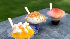 Indulge in delicious local treats, perfect for a refreshing break during your stay in paradise.