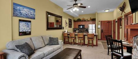 Updated decor and furnishings make this condo a favorite among guests.