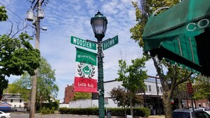 Corner of Wooster st and Brown, right near great restaurants!