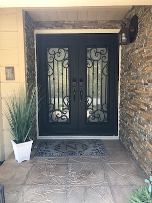 Front door with key pad entry
