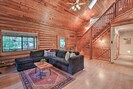 Lounge on the sofa in the open living space.