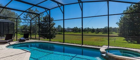 Our villa offers one of the few TRUE South Facing Pools in Windsor Hills.