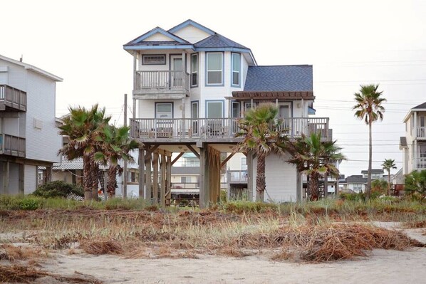 The Beachfront is a beautiful beach home with two decks and direct beach access