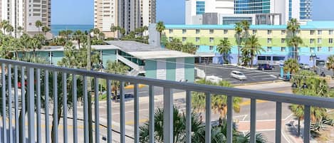 Enjoy Views of the City and The Gulf of Mexico from the Private Balcony!