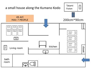 The floor plan of our house. 施設の見取図です。