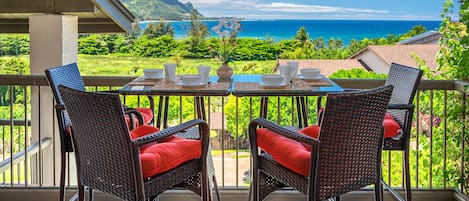 Outdoor dining with ocean and Bali Hai views is unbeatable!