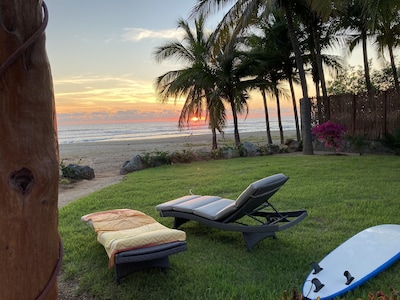 Beautiful new home right on the beach