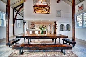 Dining table can seat 14 comfortably